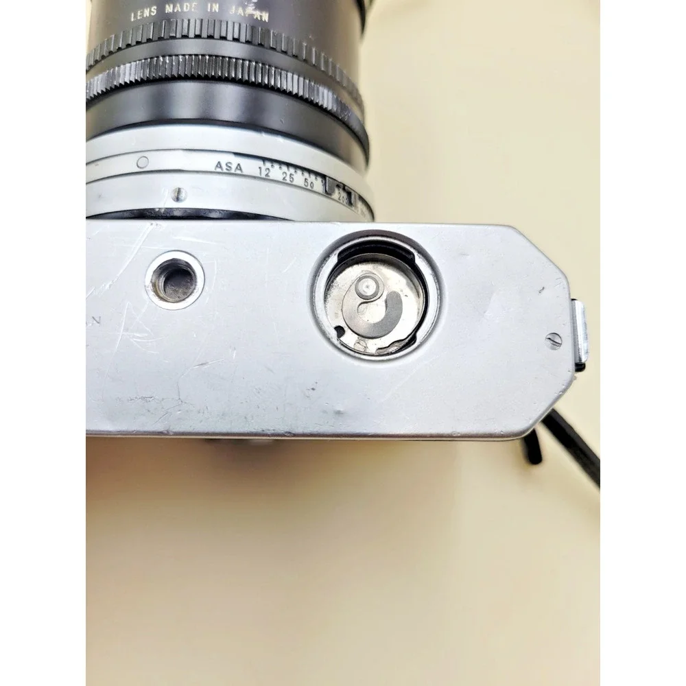 Nikon Nikomat FTN 35mm SLR Film Camera Silver Vivitar 75-205mm Macro Zoom Lens